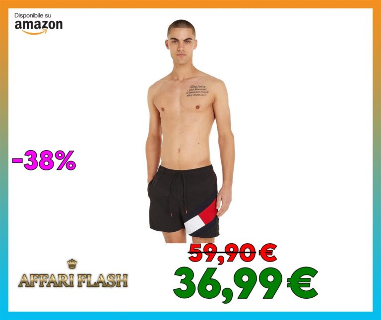 Tommy Hilfiger Uomo Pantaloncino da Bagno SF Medium Drawstring Lungo
