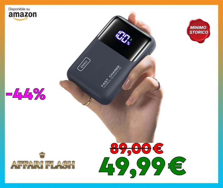 INIU Power Bank, 20000mAh 65W Powerbank Ricarica Rapida, Mini Caricatore Portatile USB C Input & Output Compatibile con Phone & Laptop, Essenziale per il Campeggio Adatto a Uomini e Donne, Blu