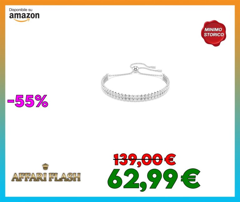 Swarovski Bracciale Tennis Matrix, Taglio Round, Bianco, Placcato rodio