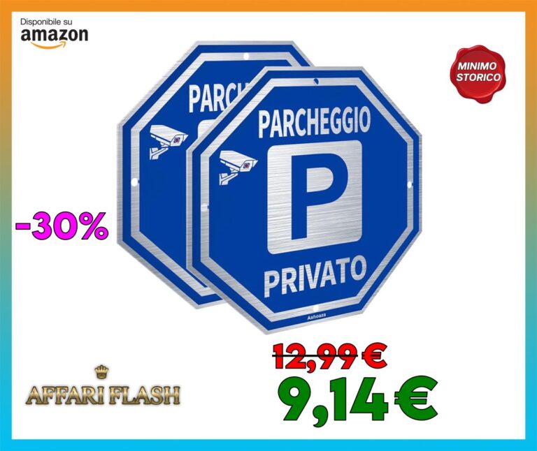 Cartello Parcheggio Privato Alluminio ai Condomini, Ashoaza 2 Cartelli Divieto di Sosta, Area Videosorvegliata 24H, Proprietà Privata Cartelli di Parcheggio Privato con protezione UV (Cm 20×20)