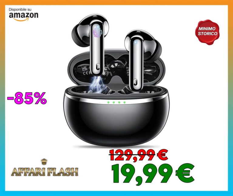 Cuffie Bluetooth, Auricolari Bluetooth 5.3 In Ear Sport con 4 HD Mic ENC Cancellazione Rumore IPX6 Impermeabile Hi