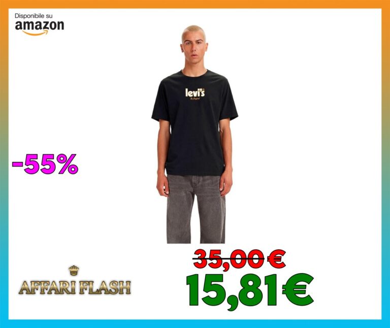 Levi’s SS Relaxed Fit Tee Maglietta Uomo, Poster Logo