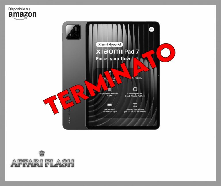 Xiaomi Pad 7, (Tablet) display da 11.2”, 8+128GB, Nero, batteria da 8850mAh, Ricarica Turbo da 45W, Xiaomi HyperAI (Alimentatore non incluso)