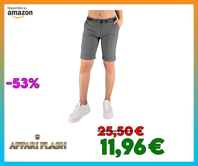 JOPHY & CO. Pantalone Donna Bermuda con Cintura e Tasche (cod. 3009)