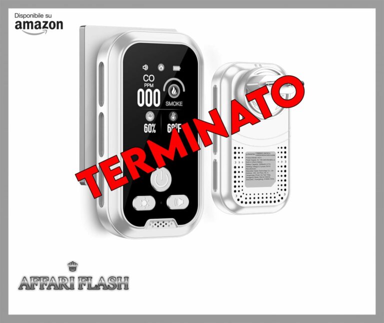 Gedsffati Rilevatore di Fumo e Monossido di Carbonio con Spina per Casa, Allarme di Fumo, Rivelatore di Monossido di Carbonio (CO), Rivelatore di Incendio, Allarme Incendio, Bianco, HD11