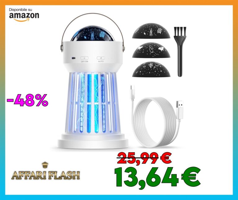 Shadowin Lampada Antizanzare a LED, Potente Sterminatore di Mosche, Acchiappa