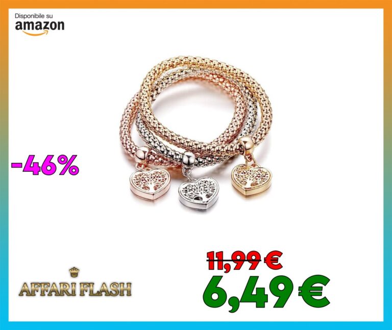 EHIOG 3 pezzi Braccialetto di fascino delle donne, Albero Della Vita Braccialetto, Realizzato in acciaio inossidabile, è un ottimo regalo per mamme e insegnanti(Oro rosa, oro, argento)