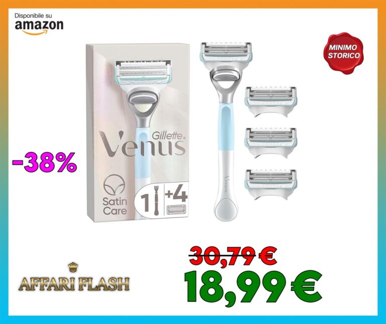 Gillette Venus Per I Peli E La Pelle Della Zona Intima, Rasoio Da Donna, Aiuta a Proteggere La Pelle Della Zona Intima Dalle Irritazioni Della Rasatura + 4 Lamette Di Ricambio