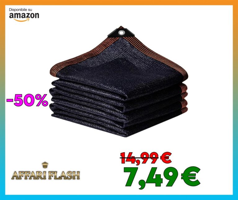 QLOFEI Rete Ombreggiante Con Occhielli, 50% Anti UV Telo Ombreggiante Occhiellato, Rete Parasole Tessuto Protezione Solare per Pergolato, Giardino, Balcone (2x2m)