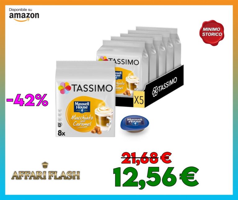 TASSIMO Maxwell House Latte Macchiatto 268g (5 PACCHETTI X 40 PORZIONI)