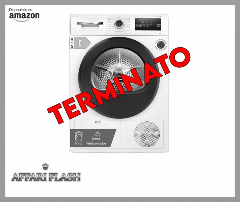Bosch WTH85298II Serie 4 Asciugatrice smart a pompa di calore, 8 kg, Classe energetica E, Sensori di asciugatura intelligenti, Filtro semplice da pulire, Consumi ridotti,Bianco, 60 Cm