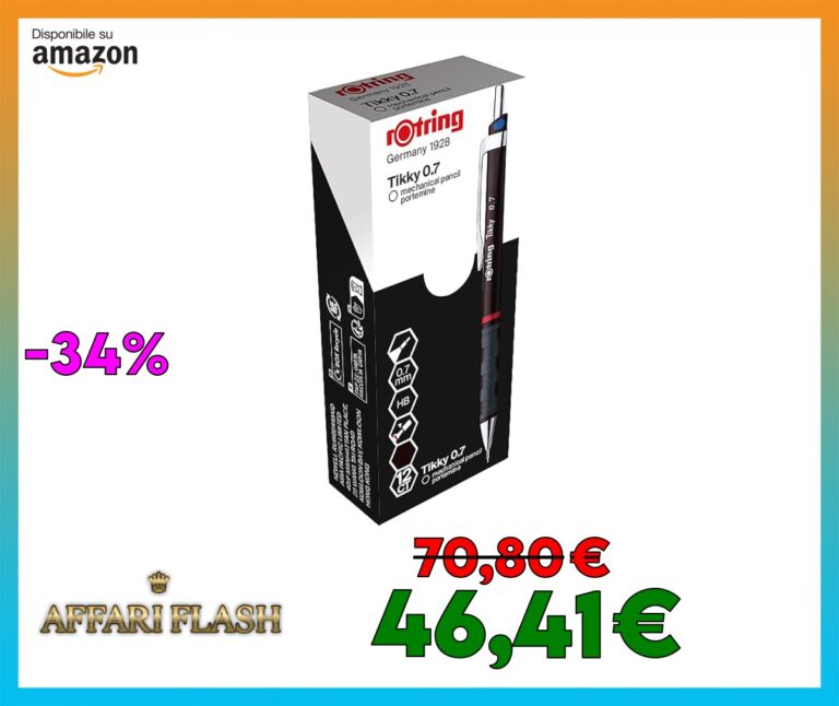rOtring Tikky Portamine Calibrato, HB 0.7 mm, Confezione da 12 Pezzi, Bordeaux