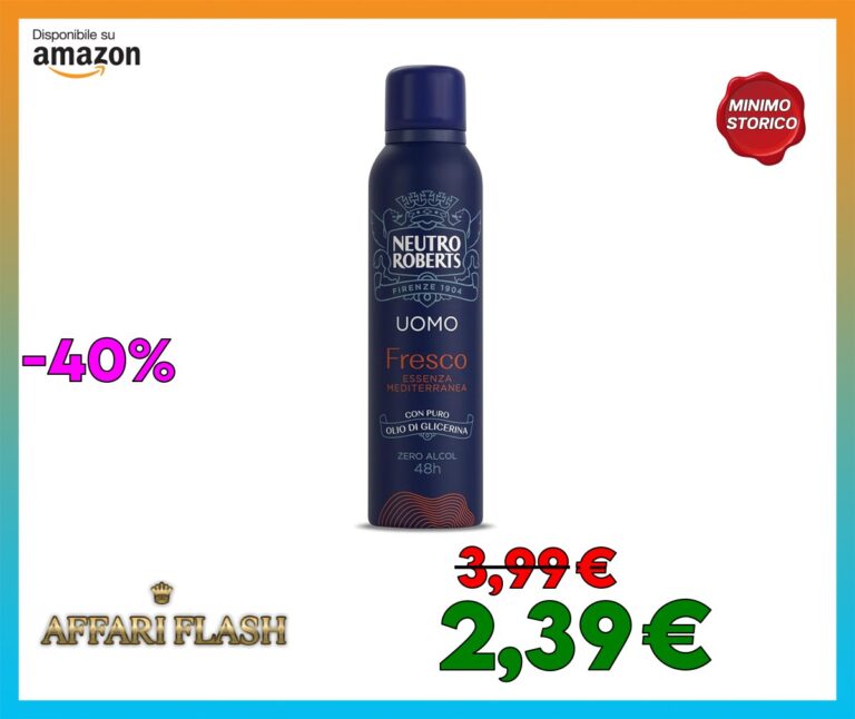 Neutro Roberts Deodorante Spray Uomo Essenza Mediterranea, 150ml