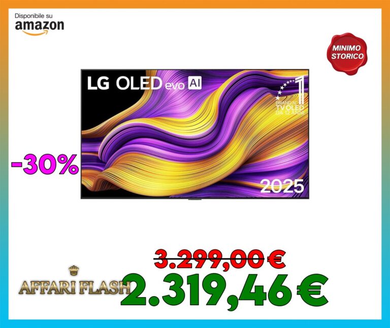 LG OLED evo AI G5 TV 65 pollici, Smart TV 4K, Staffa a muro inclusa, Processore α11 Gen2, Brightness Booster Ultimate, webOS con AI, Dolby Vision e Atmos, VRR e GSYNC 4K@165Hz, OLED65G55LW 2025