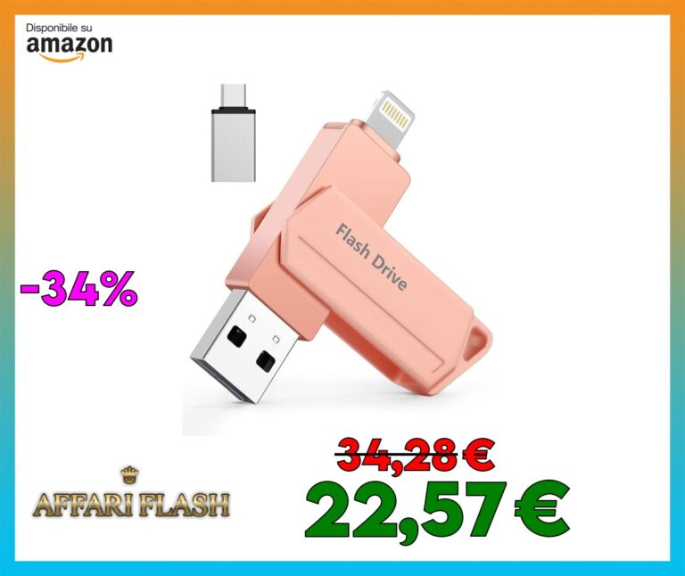 Chiavetta USB per iPhone 512GB MFi Certified 3 in 1 Penna USB 3.0 Lightning chiavette USB c Photostick Pen Drive Pennetta per iPhone/iPad/iOS/Android/Mac/PC