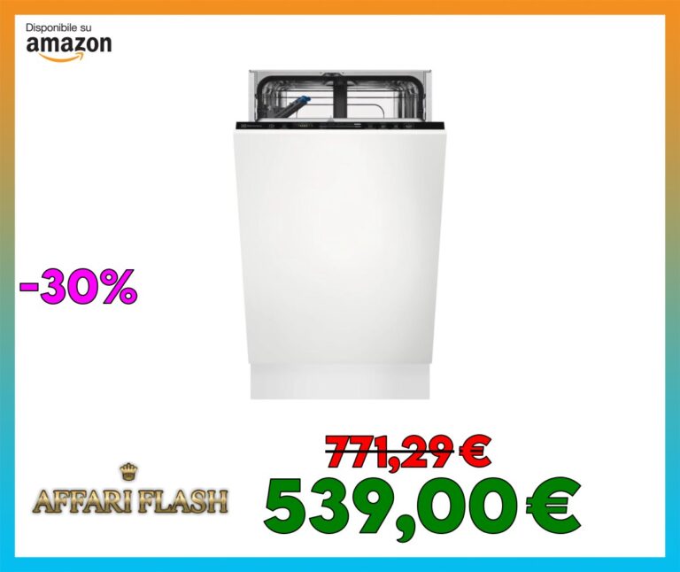 Electrolux 700, lavastoviglie da incasso totale EEG62310L, 9 coperti 45 cm, GlassCare, QuickSelect, Mulinello satellitare, Tecnologia AirDry,Silenzio 44(dB) [Classe di efficienza energetica D]