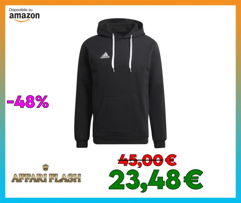 adidas Entrada 22 Sweat Hoodie Felpa con Cappuccio Uomo (Pacco da 1)