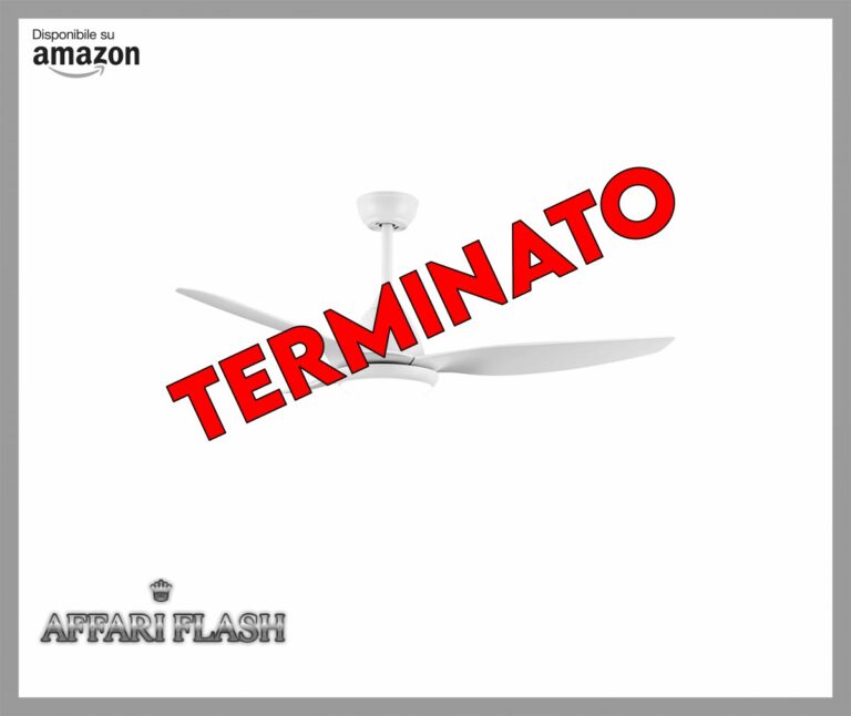 snsok Ventilatore da Soffitto con Luce LED 52″ 3 Pale, 6 Velocità + 3 Temperature Luce, Motore DC Super Silenzioso, Timer con Telecomando, Funzione Inverso Estate/Inverno (white)