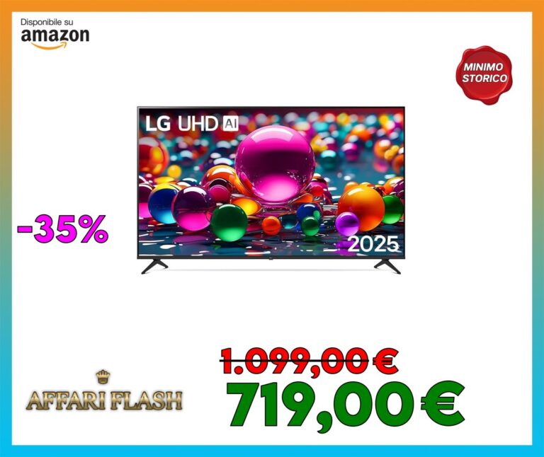LG webOS UHD AI UA75 TV 75 pollici, Smart TV 4K Ultra HD, Processore α7 Gen8, webOS con AI, Filmmaker mode, HDR10, Gaming con VRR 4K@60Hz, Game Optimizer, Wi