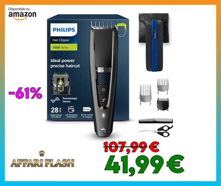 PHILIPS Hair Clipper Serie 7000 Regolacapelli Con Tecnologia Trim
