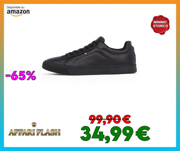 Tommy Hilfiger Icon Court Lth Flag Ess Fm0fm05317, Scarpe Basse Uomo