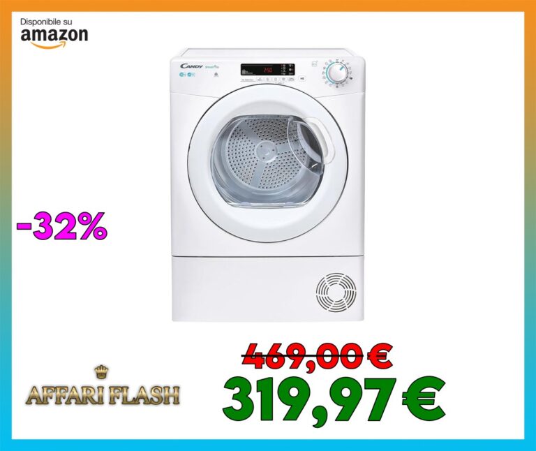 Candy Smart Pro Asciugatrice 10 Kg a Condensazione, Libera Installazione, Classe B, Connessione Wi