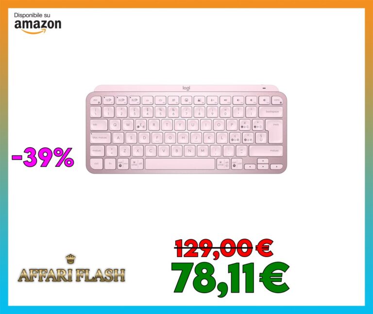 Logitech MX Keys Mini Tastiera Illuminata Wireless, Minimal, Compatta, Bluetooth, Retroilluminata, USB