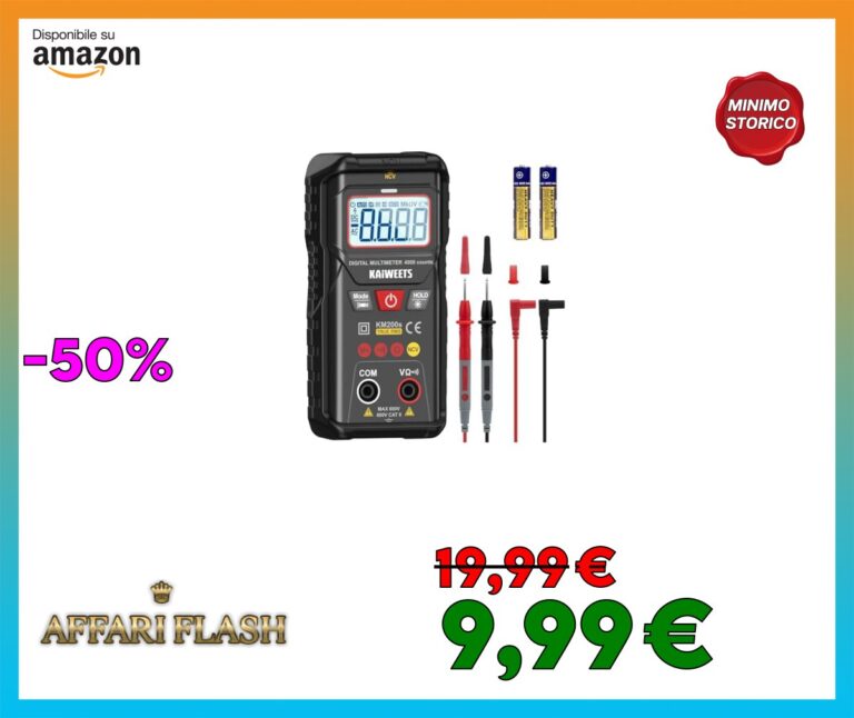 KAIWEETS Multimetro Digitale KM200s con True RMS, Voltmetro con Auto